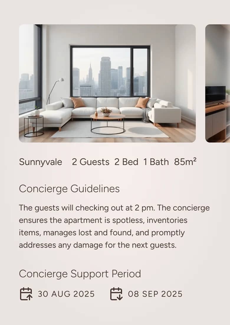 ShortAway app — property guidelines